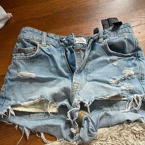 Zara denim shorts size 0